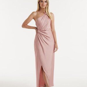 Melissa One-Shoulder Satin Dress -